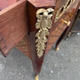 Men's dressing table inlaid and bronze stamped R Sigot, conversion furniture
