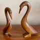 Paire d’oiseaux en bois