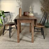 Vintage solid oak drop leaf farmhouse table