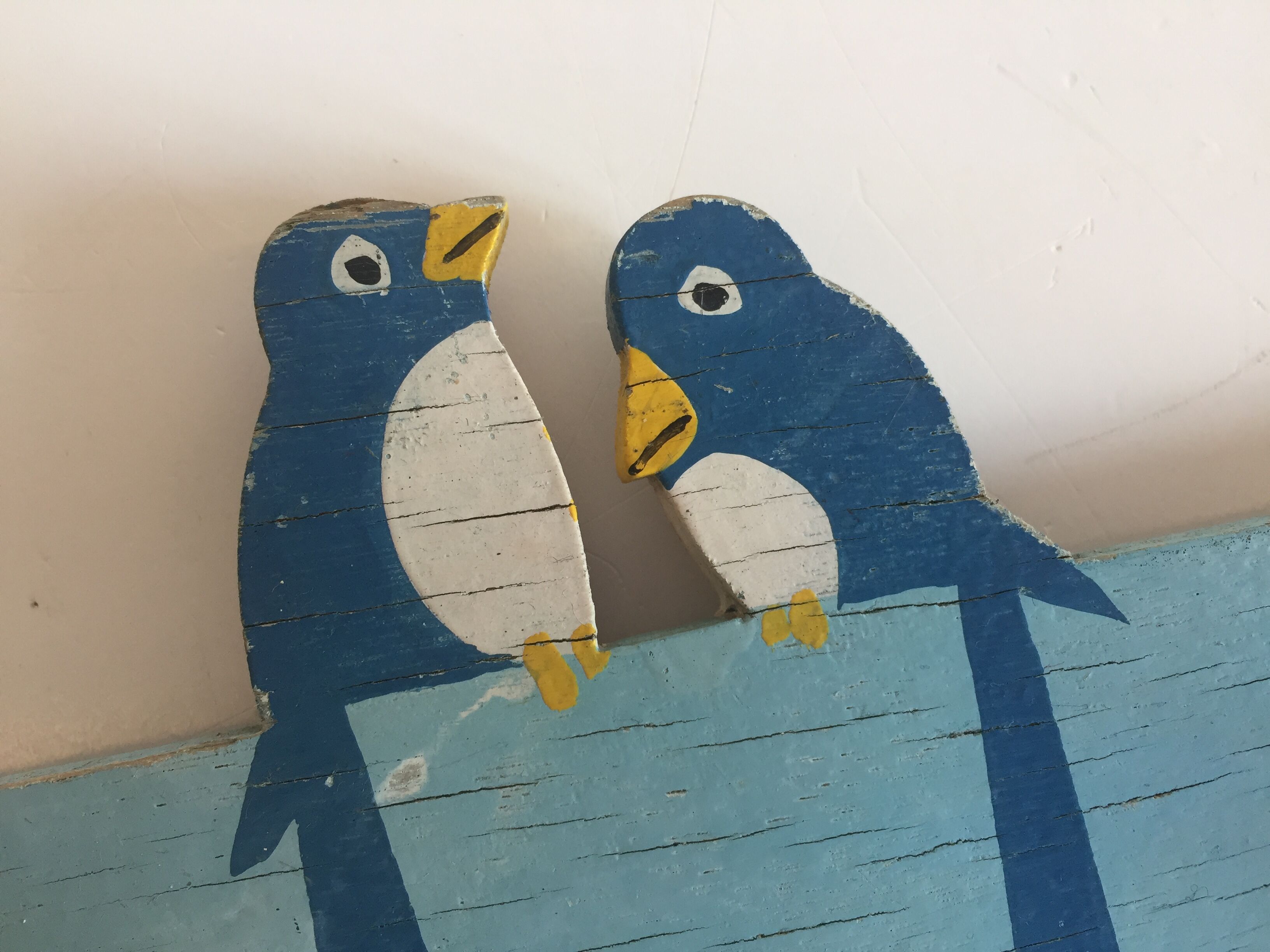 Coat rack with vintage swallows