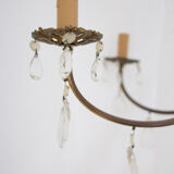 Six-light crystal chandelier