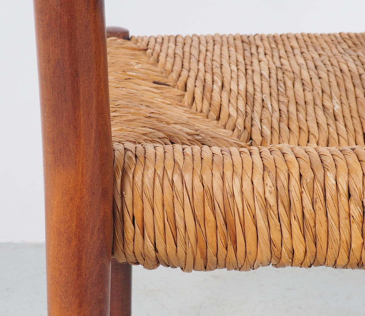 Teak and wicker dining chairs, 1960s