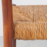 Teak and wicker dining chairs, 1960s