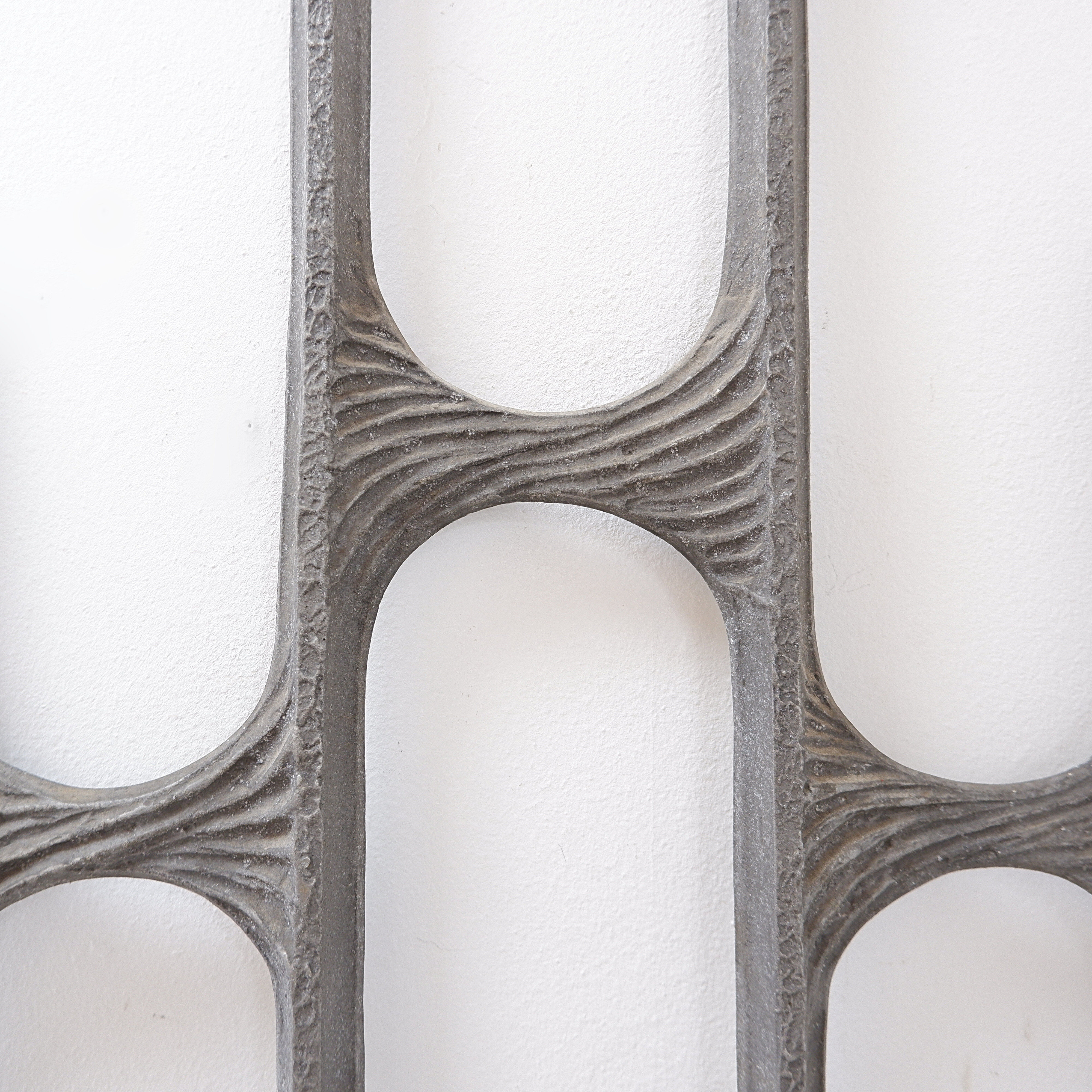 Brutalist cast aluminum door panel in the style of Paul Evans, 1960s