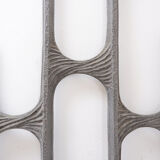 Brutalist cast aluminum door panel in the style of Paul Evans, 1960s