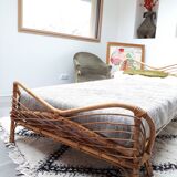 Rattan bed from the 1960s