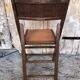 Chaise Pliante Bois + Assise & Dossier Skaï Orange Vintage