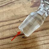 Small carafe and its chiseled glass stopper