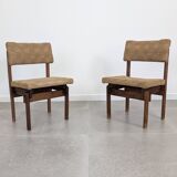 Pair of Rietveld Style Chairs with Adjustable Seat and Backrest, 1950s