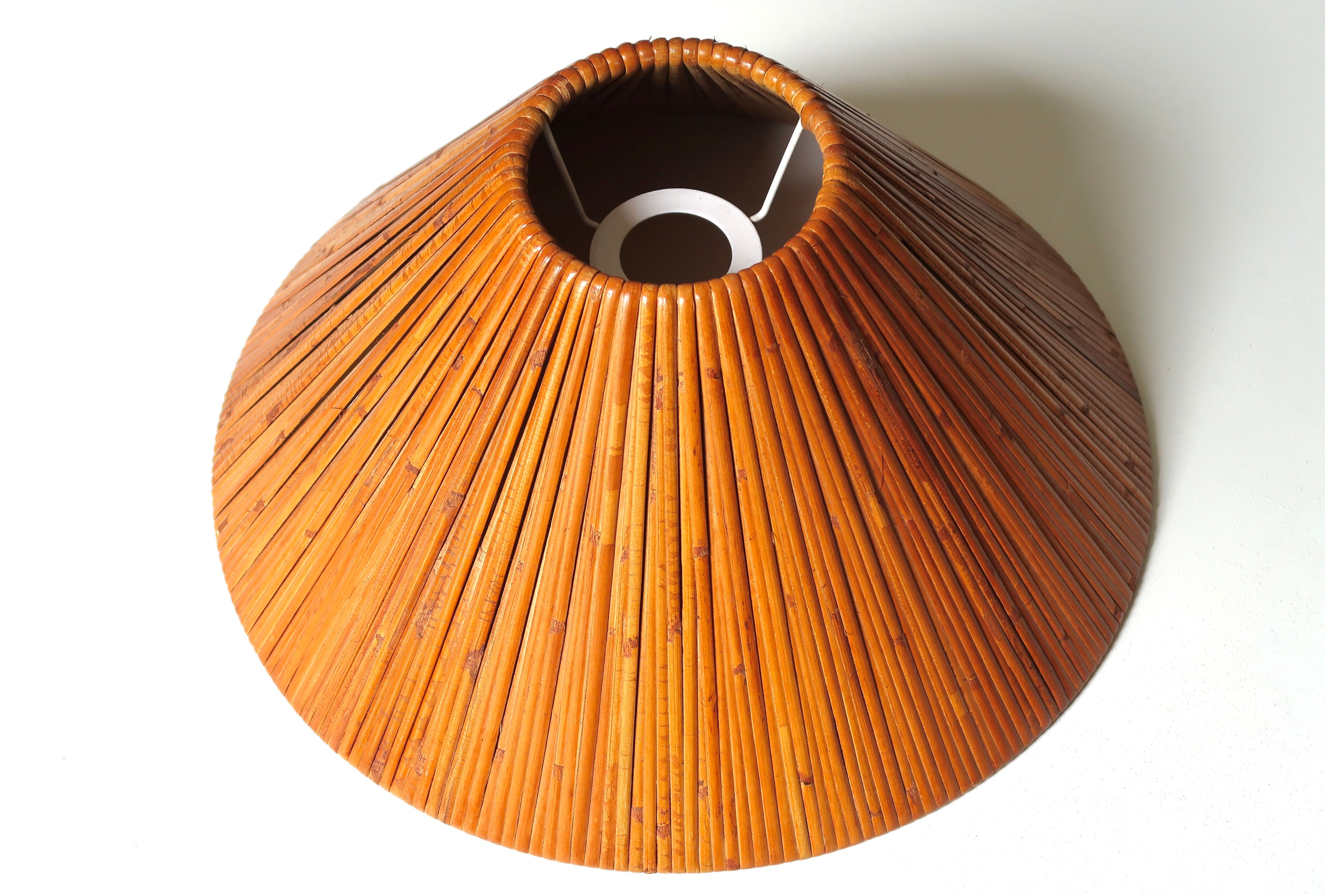 Pendant lamp, wicker chandelier, 80s