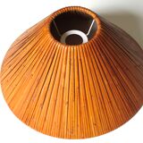 Pendant lamp, wicker chandelier, 80s