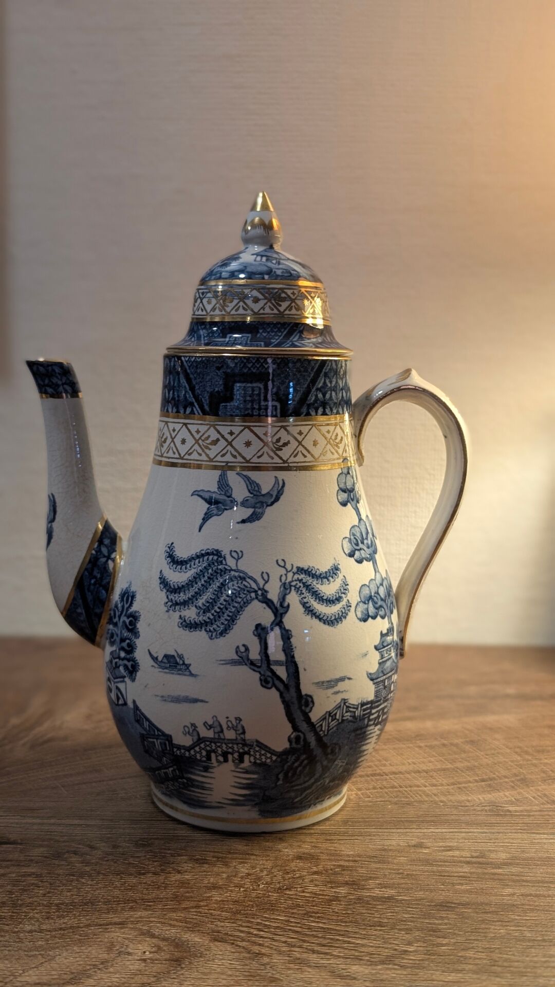 Antique fine English porcelain coffee pot