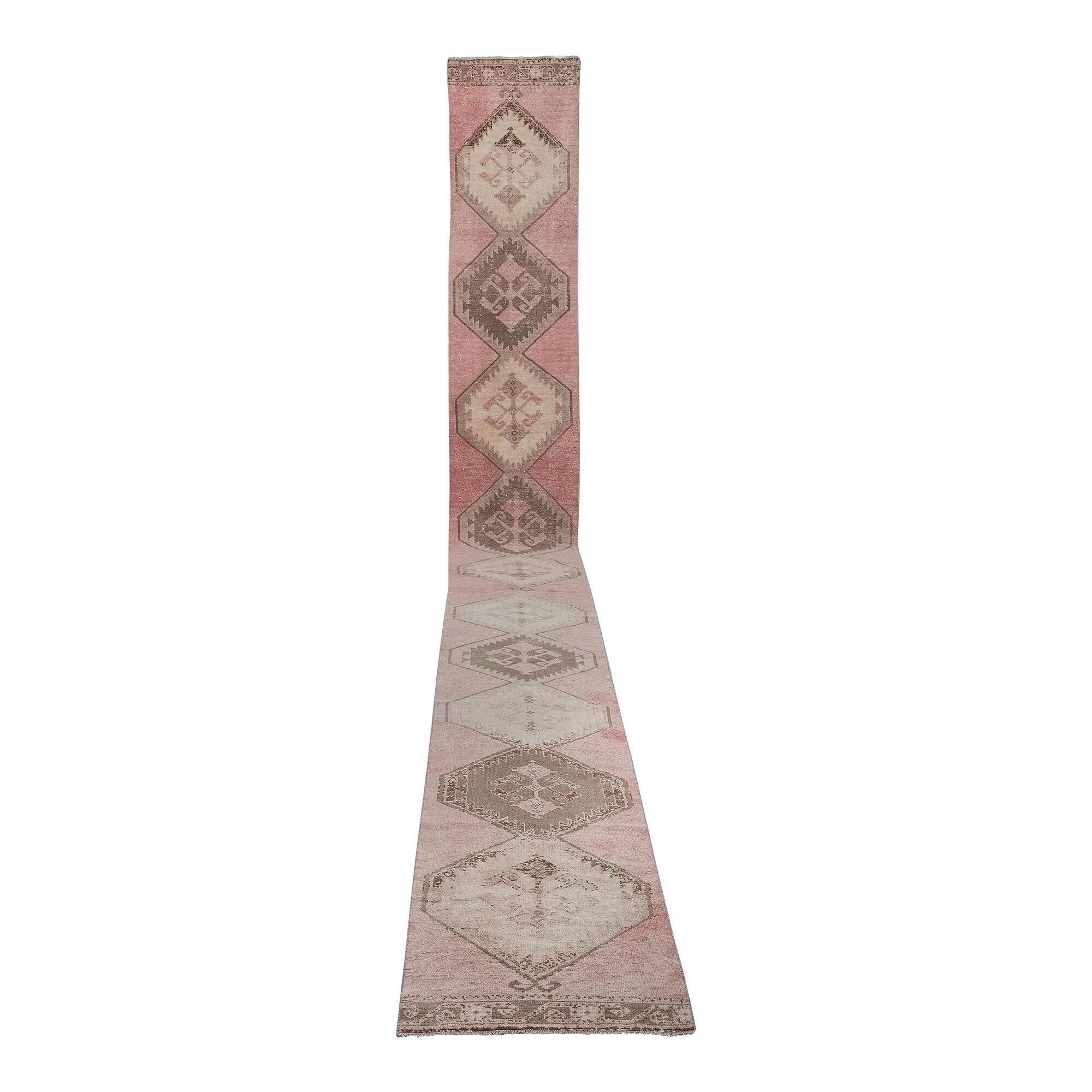 Tapis de couloir turc vintage
