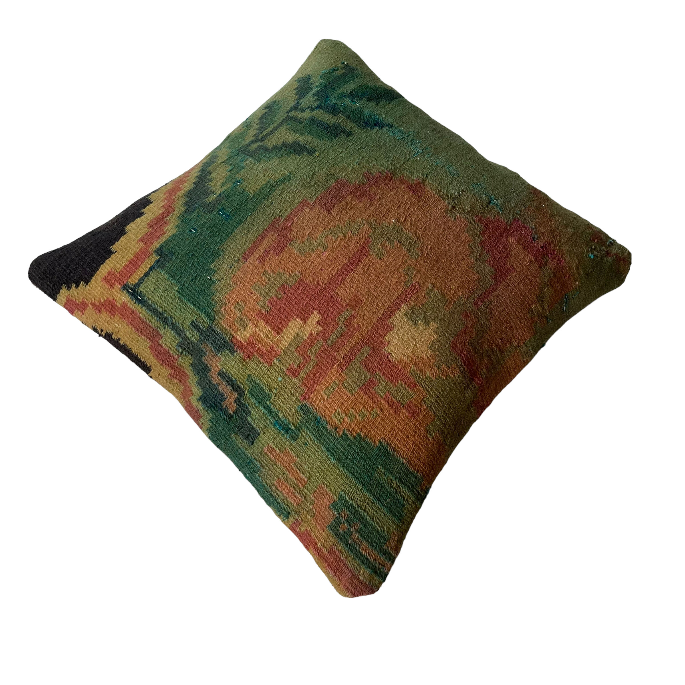 Vintage turkish kilim cushion cover, 40 x 40 cm