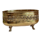 Old brass planter