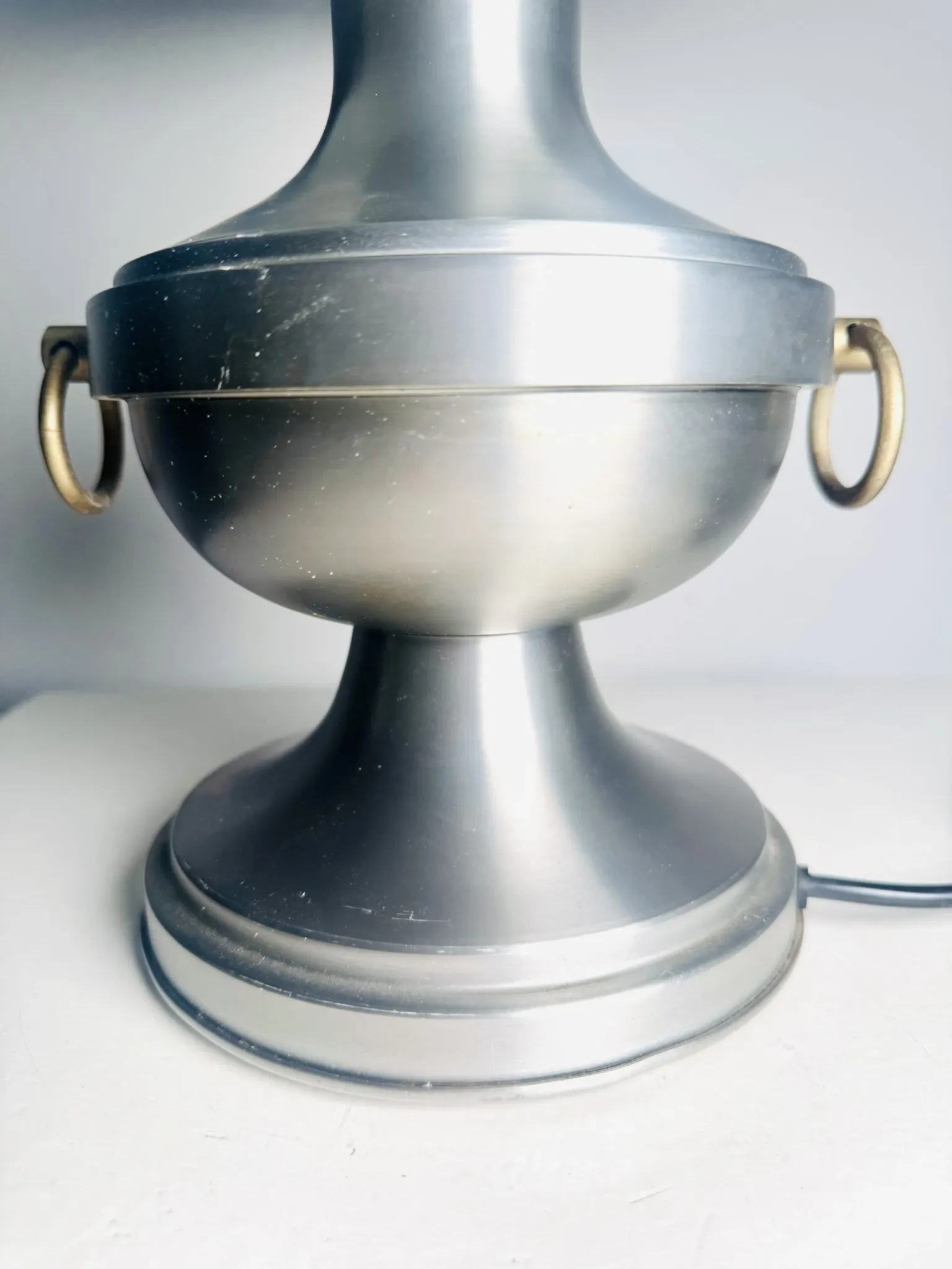 Metal Mushroom Table Lamp By Dijkstra Lampen, The Netherlands, 1960S