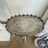 Metal pedestal table