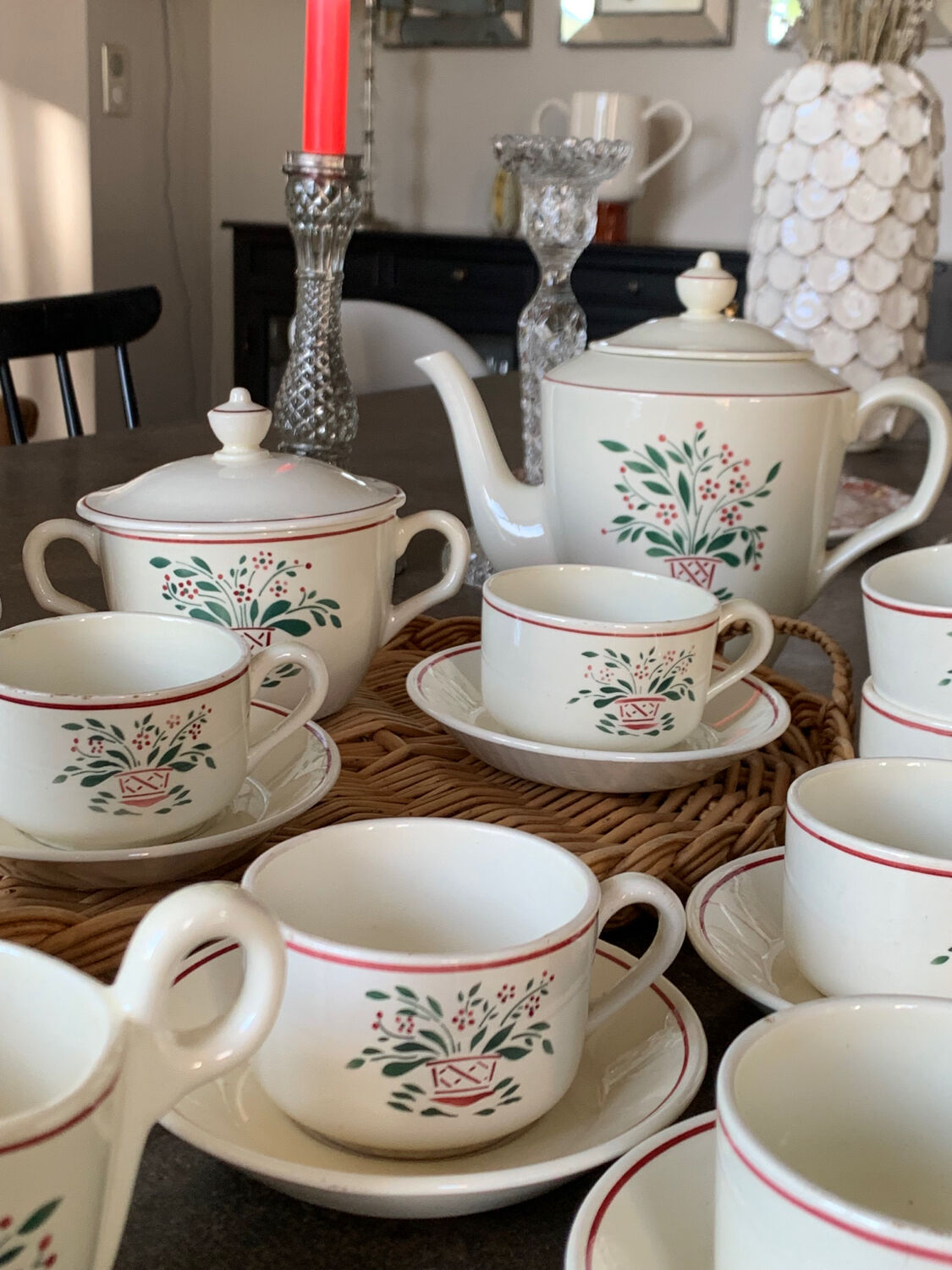 Vintage HB Creil et Montereau coffee service