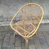 Rattan shell chair
