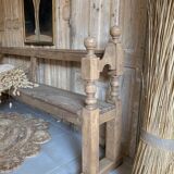 Ancien banc d’église en chêne