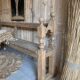 Old oak church pew
