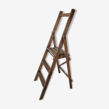 Old wooden painter's stepladder