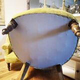 Pair of original tapestry velvet toad armchairs