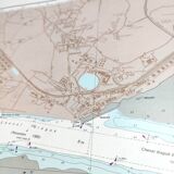 Map course of the Loire estuary west coast France