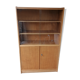 Ancienne bibliothèque vitrine meuble bois teck vintage 1960