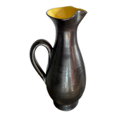 Vase noir et jaune années 60 style Pol Chambost