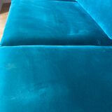 60s sofa Scandinavian Danish teak Poul Jeppesens Møbelfabrik 3 seater velvet stone Frey