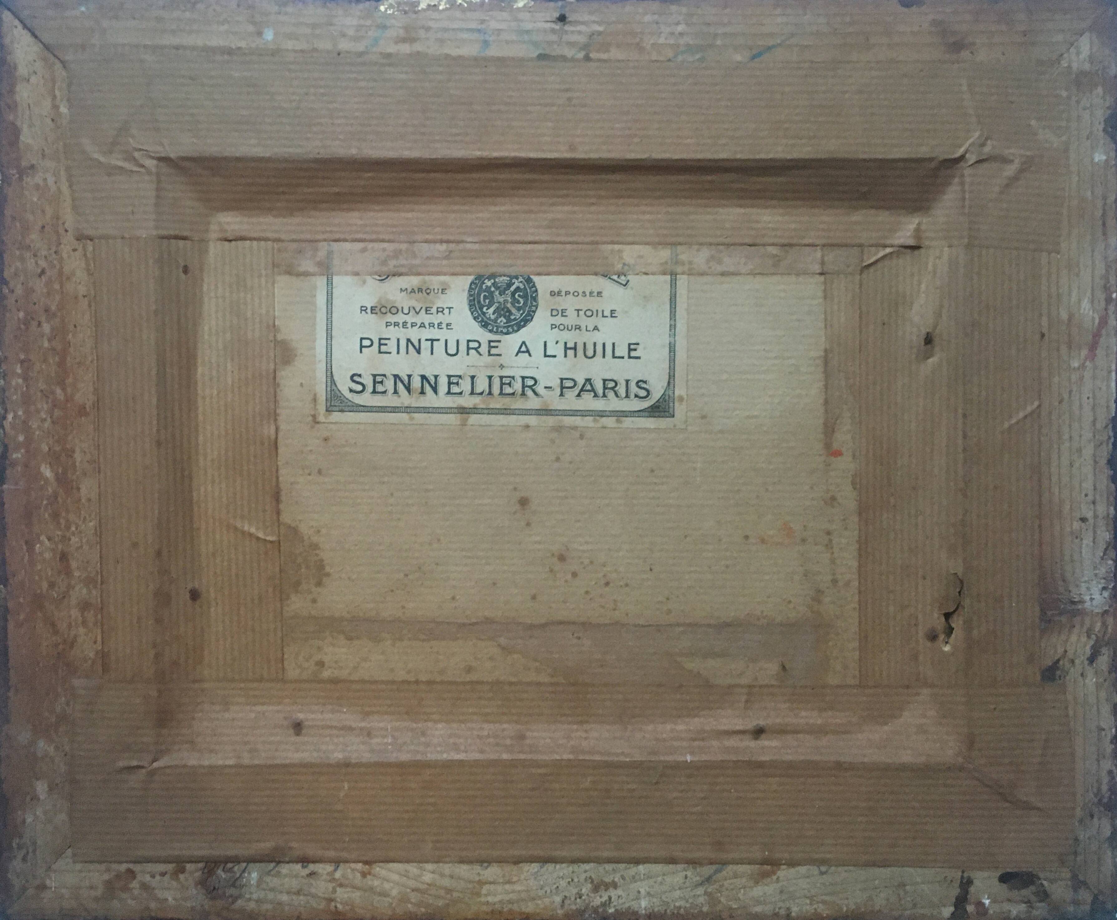 Painting "flower vase" circa 1950 HSP signed (to be deciphered) with frame