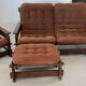 Scandinavian sofa, two armchairs and an ottoman, 1960s