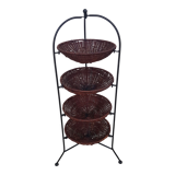 Metal and wicker display