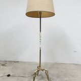 Bronze and white marble floor lamp 1960