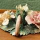 Bougeoir en porcelaine de Capodimonte, roses