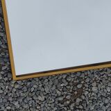 Mirror of the 70s in gilded metal, 60x35 cm