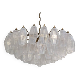 Italian chandelier poliedro murano glass