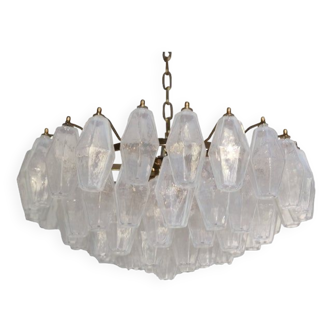 Italian chandelier poliedro murano glass