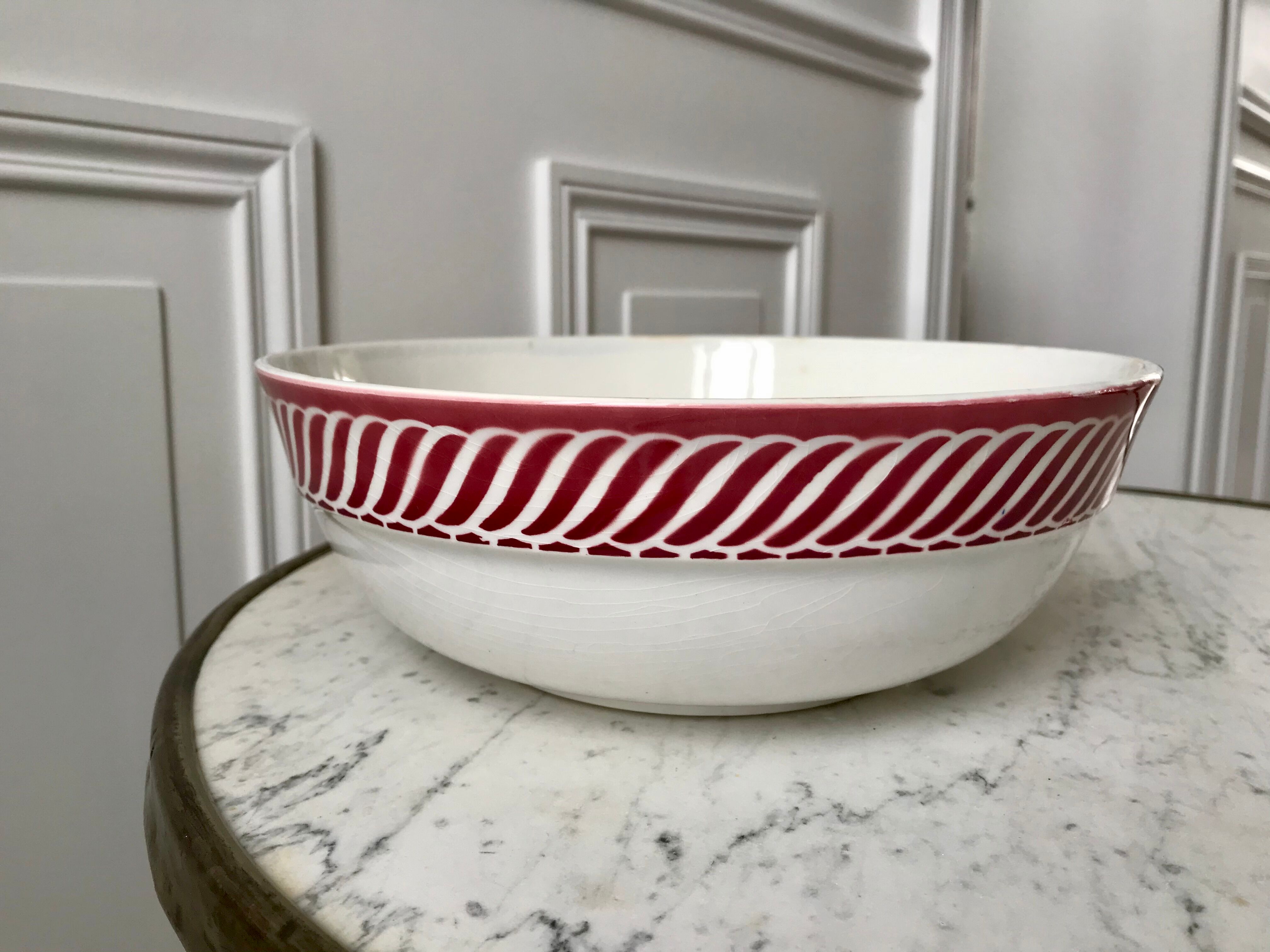Salad bowl Digoin Sarreguemines model "Jacquot" years 30-40