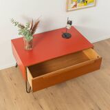 Stylish red chest of drawers from the 60s, WK Möbel