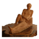 Terre cuite jeune homme nu allongé, 1988