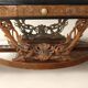Antique console with a walnut mirror and green marble, Italy, 20th century.