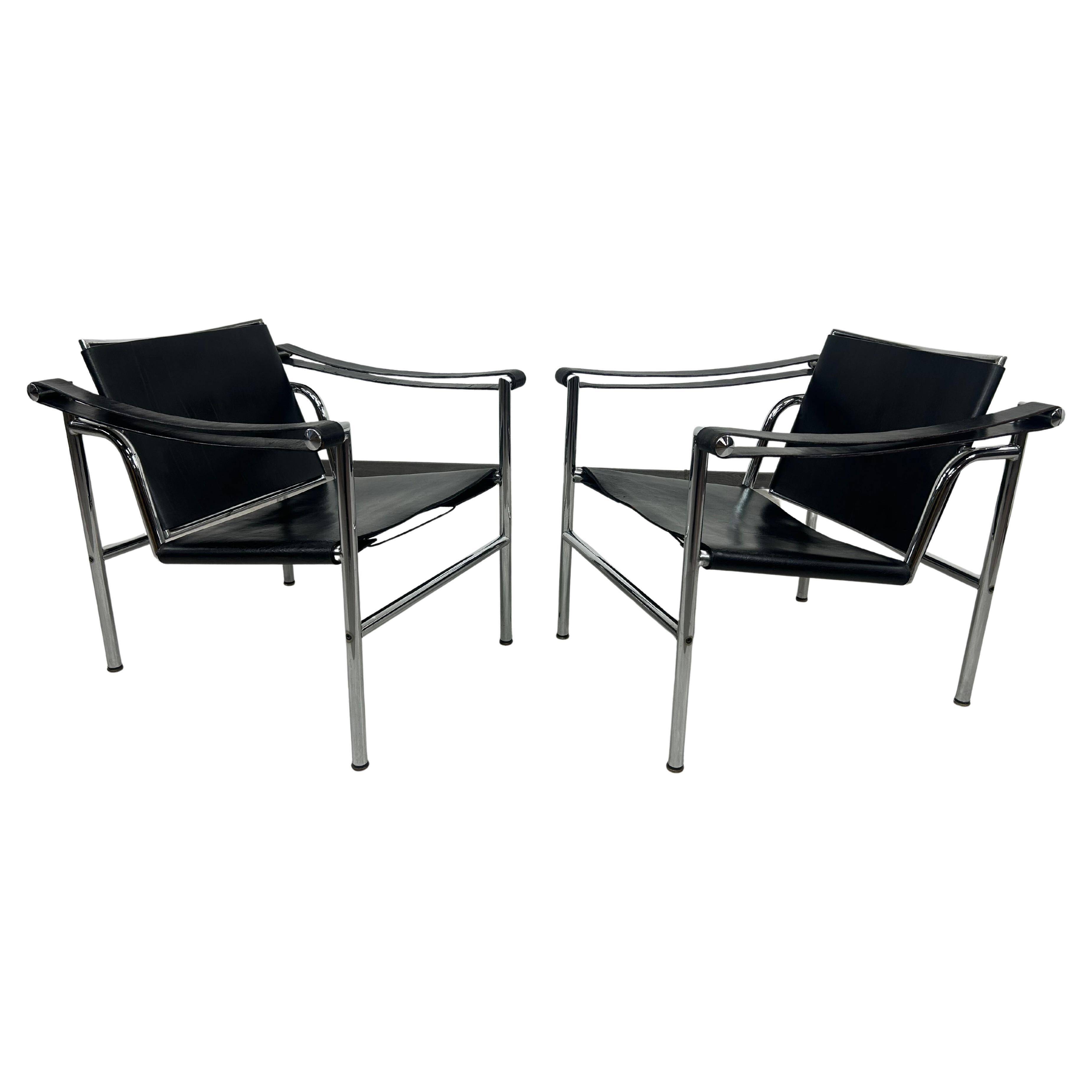 Chaises Bauhaus LC1 par Le Corbusier pour Cassina