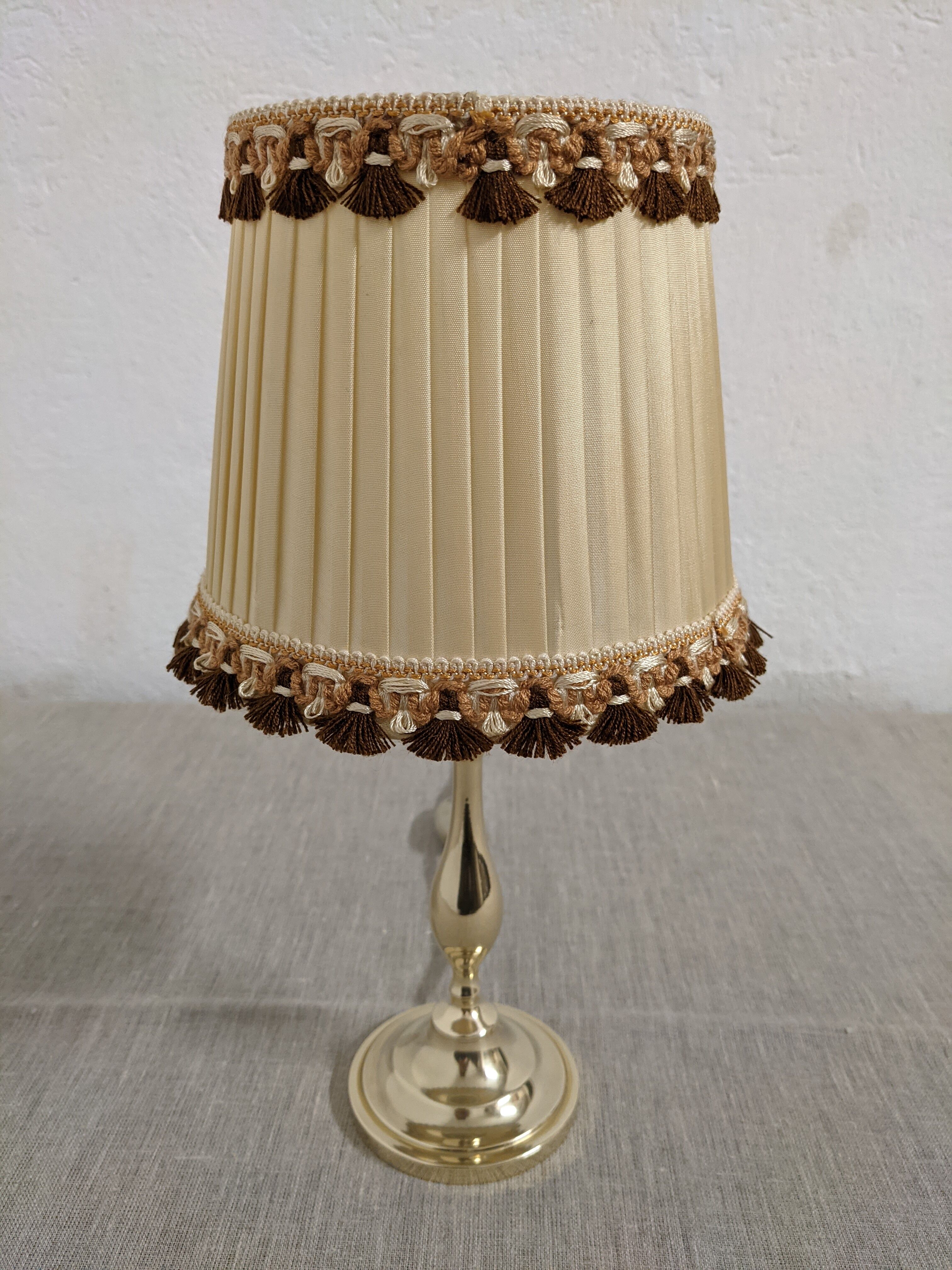 Vintage brass bedside lamp