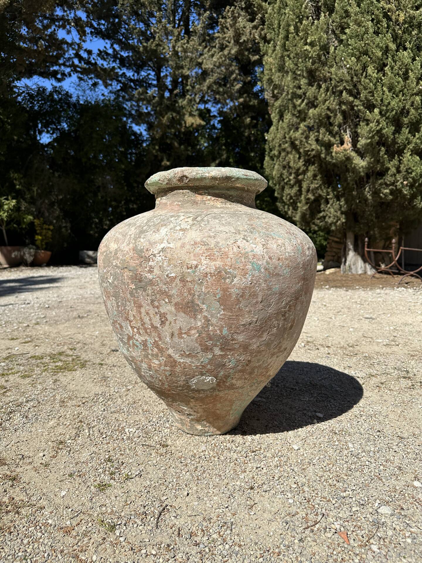 Ancient terracotta jar from the 18th century
