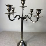 Five-light silver-plated candlestick