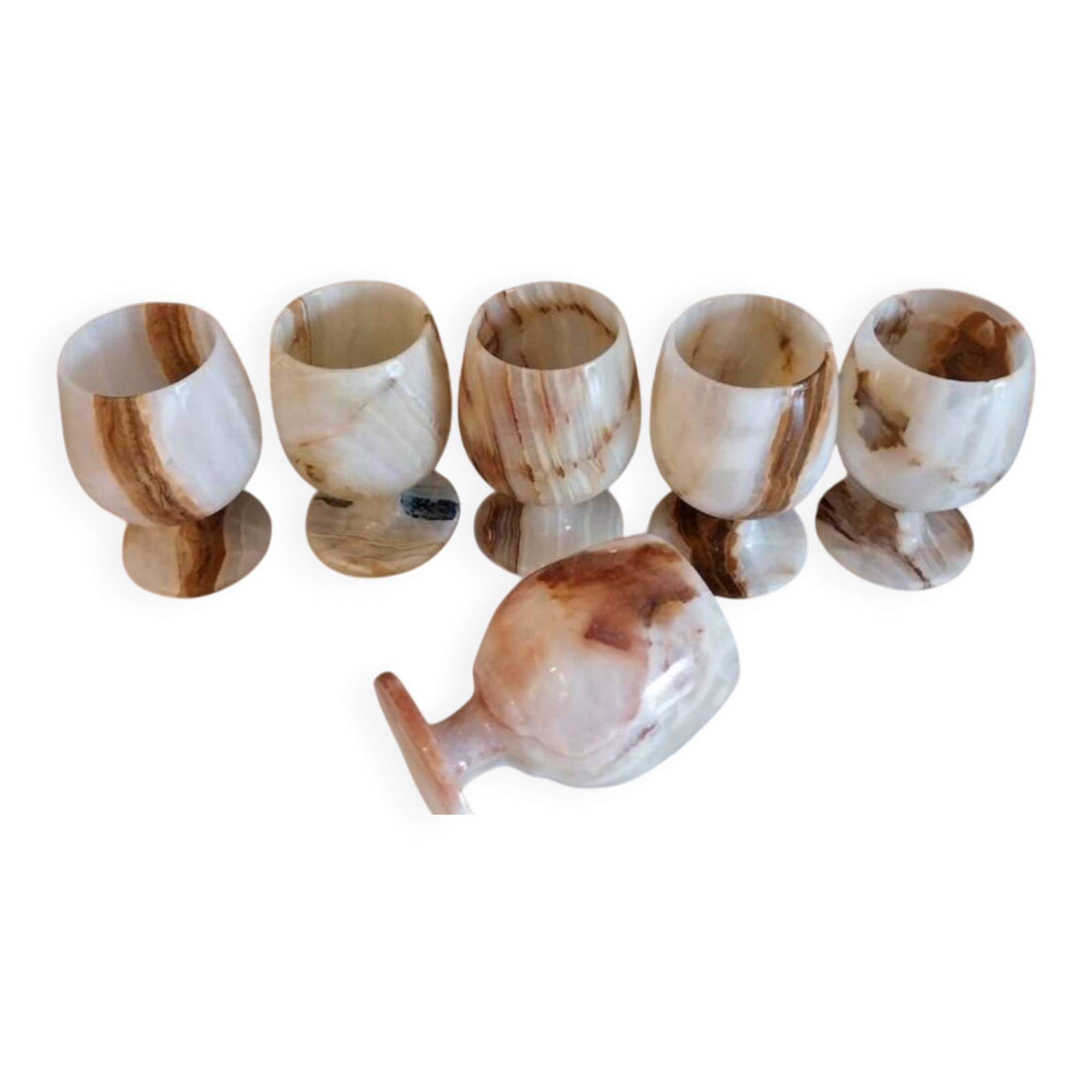 Vintage stemware made from genuine onyx