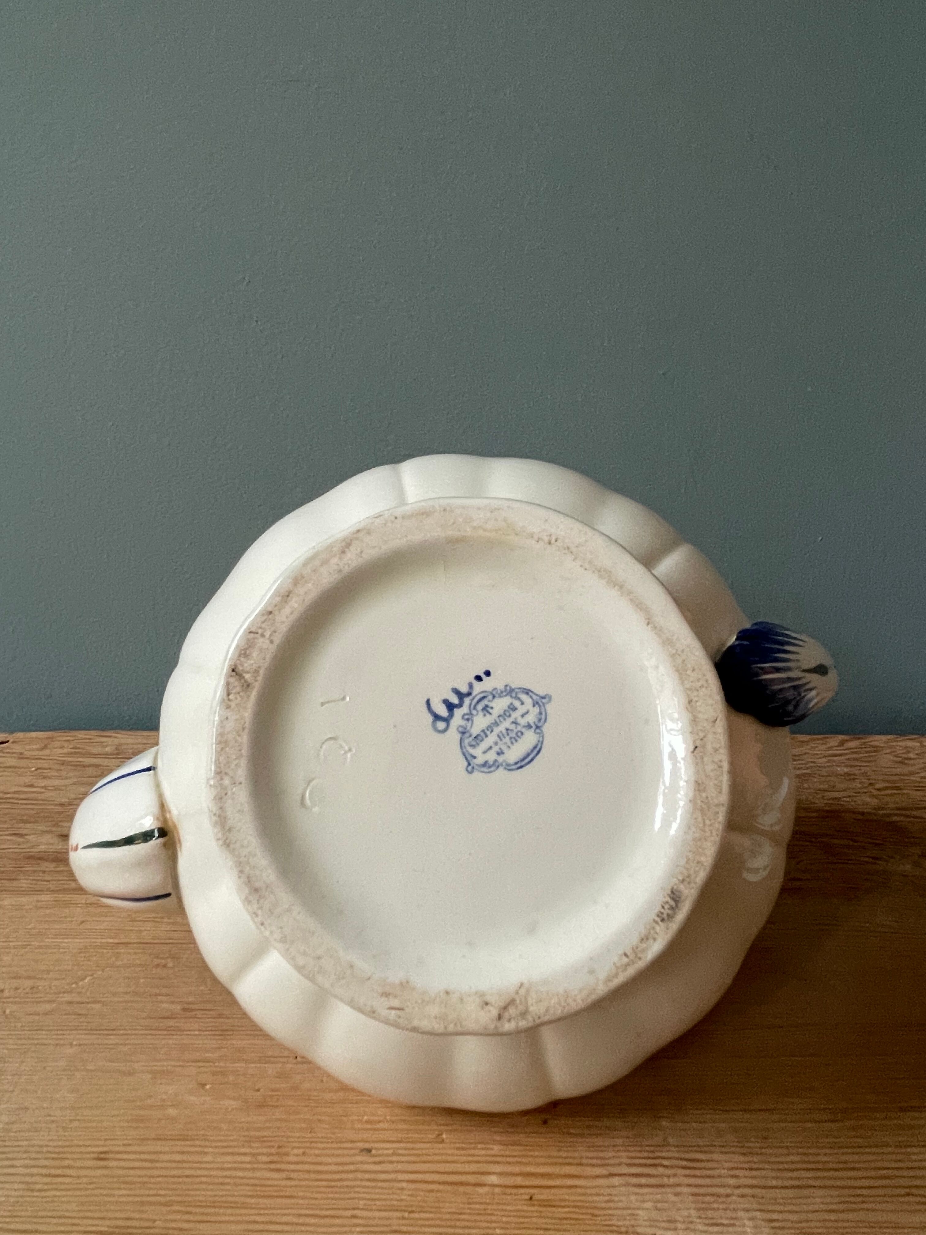 Coffee service Émile Bourgeois Grand Dépôt, décor Rouen XIXth