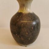 Danish designed vase in hares fur glaze from the 1960s.